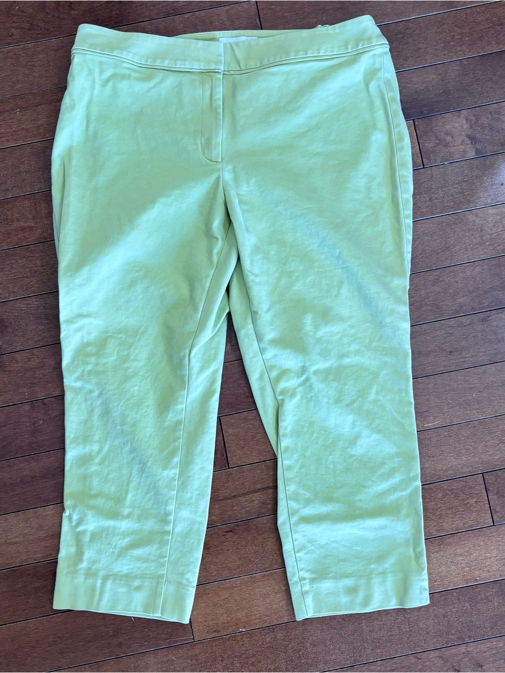 Talbots Women's Lime Green Plus Size 16W Casual Capri Pants